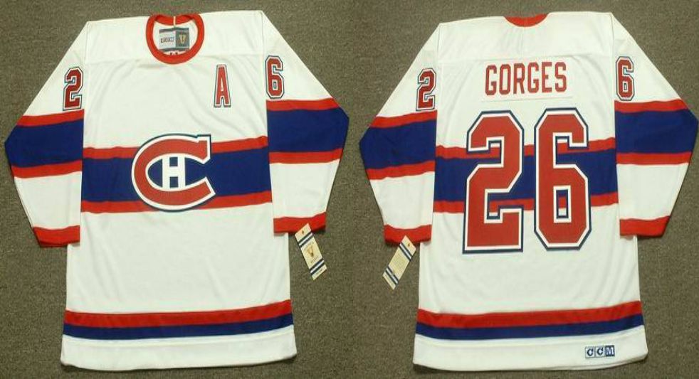 2019 Men Montreal Canadiens #26 Gorges White CCM NHL jerseys->montreal canadiens->NHL Jersey